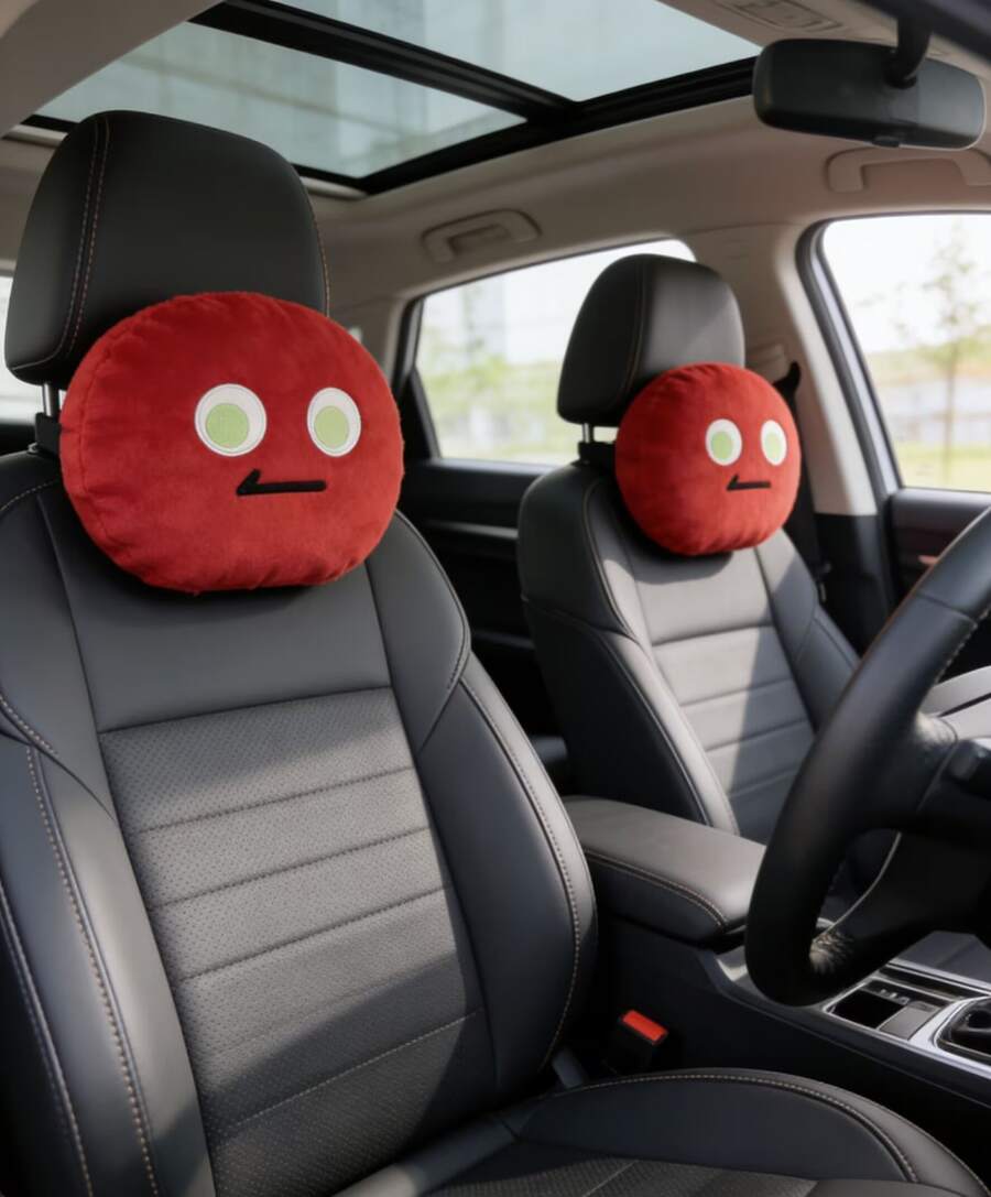 Interior Design Emoji - 1pcs Stylish Car Headrest Pads, Universal