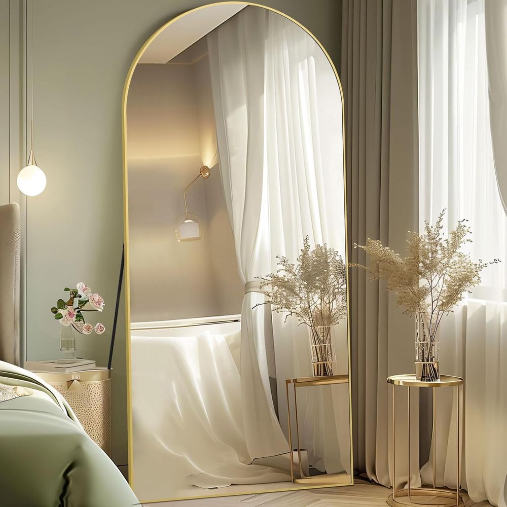 Arch Mirror Leaning - Arched ull Length Mirror, 76x34Oversized loor