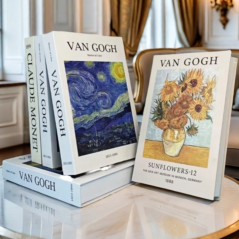 Interior Design Handbook - Abstract Van Gogh Luxury Fake Book