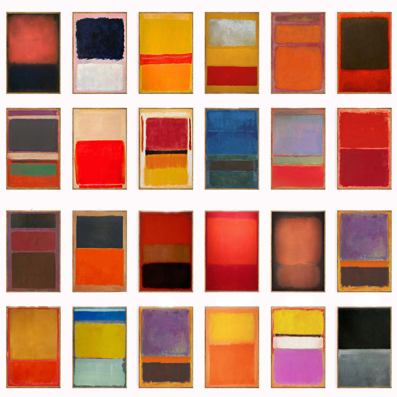 Interior Design Modern - Wall Decor, Mark Rothko Poster Sets,