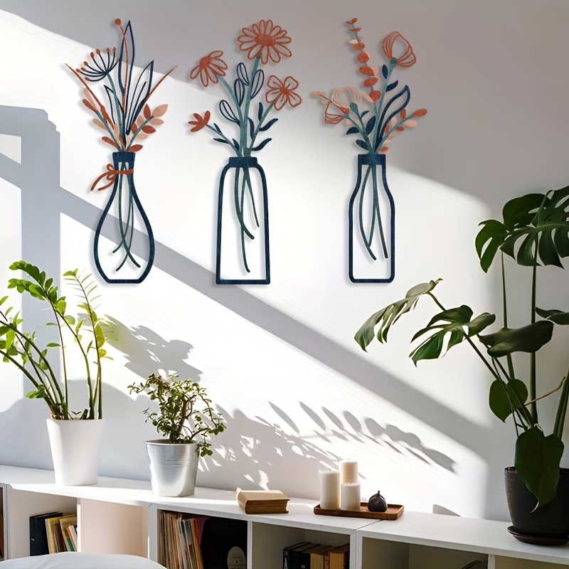 3 Large Floral Wall Art Sculpt - Interior Design Modern ulasan dan harga