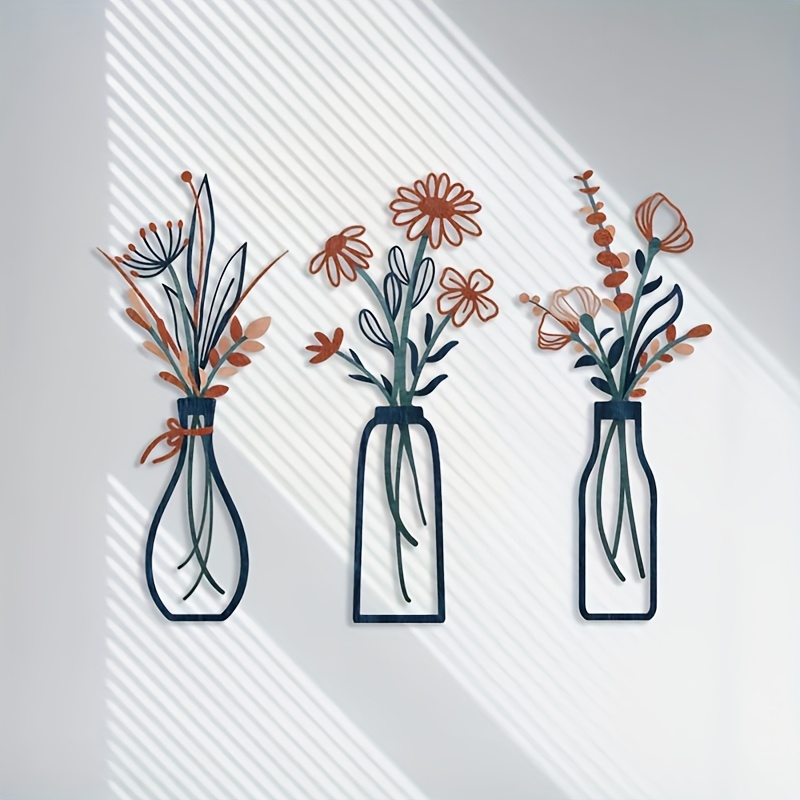 3 Large Floral Wall Art Sculpt - Interior Design Modern ulasan dan harga