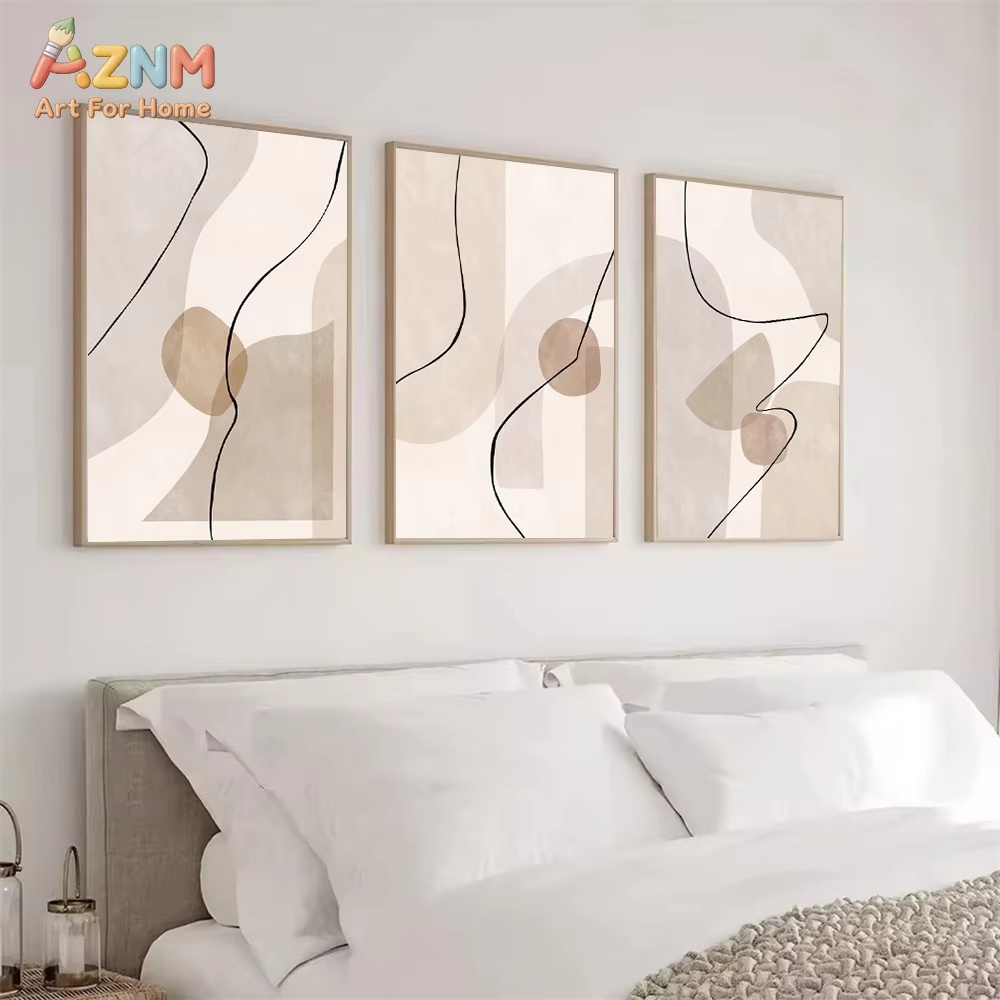 Abstract Beige Geometry Line W - Interior Design Modern ulasan dan harga