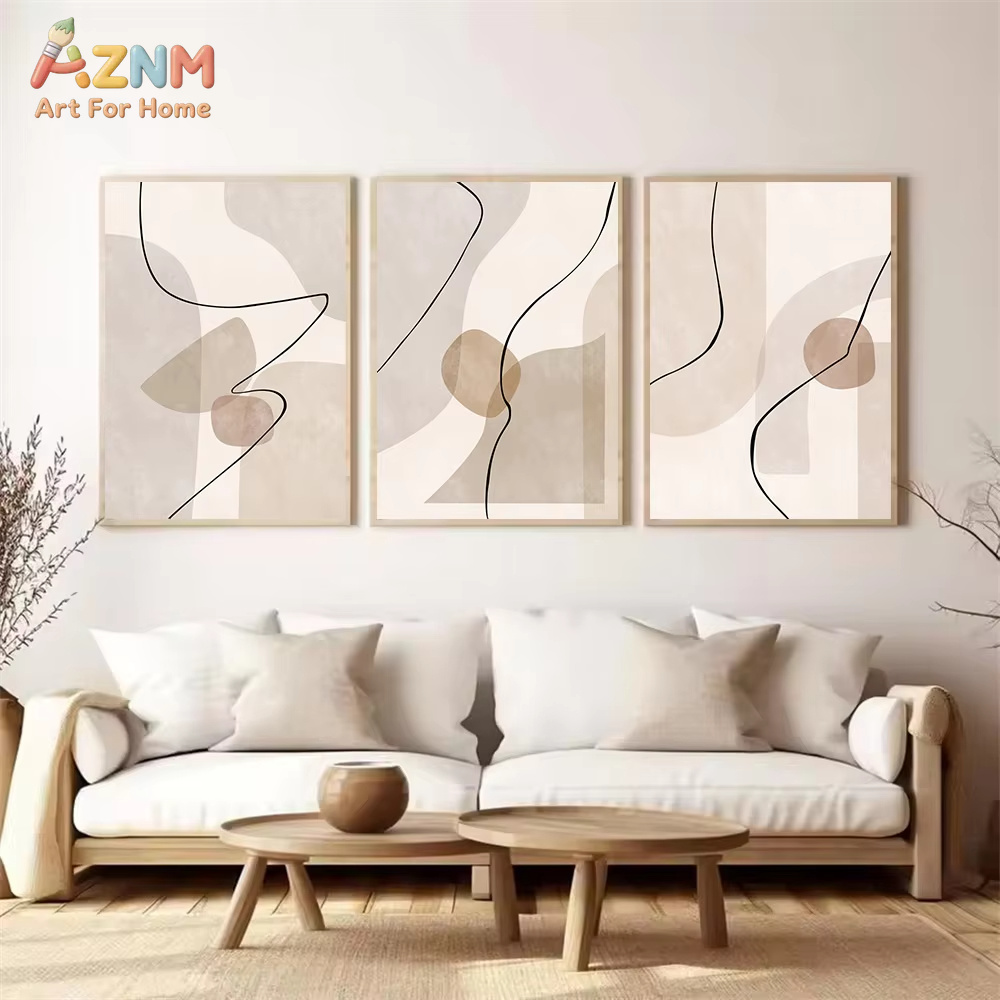 Abstract Beige Geometry Line W - Interior Design Modern ulasan dan harga