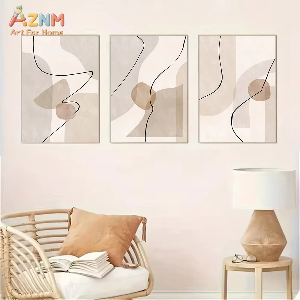 Abstract Beige Geometry Line W - Interior Design Modern ulasan dan harga