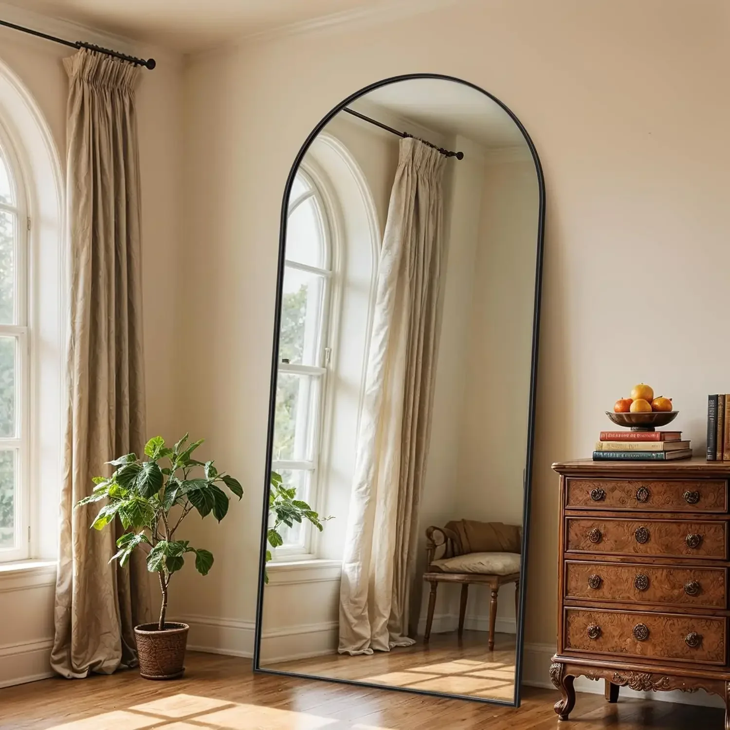 Arched Full Body Mirror 71 Inc - Arch Mirror Leaning ulasan dan harga