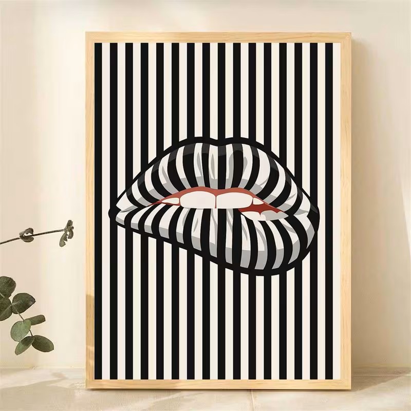 Simple and Abstract Striped Li - Interior Design Modern ulasan dan harga