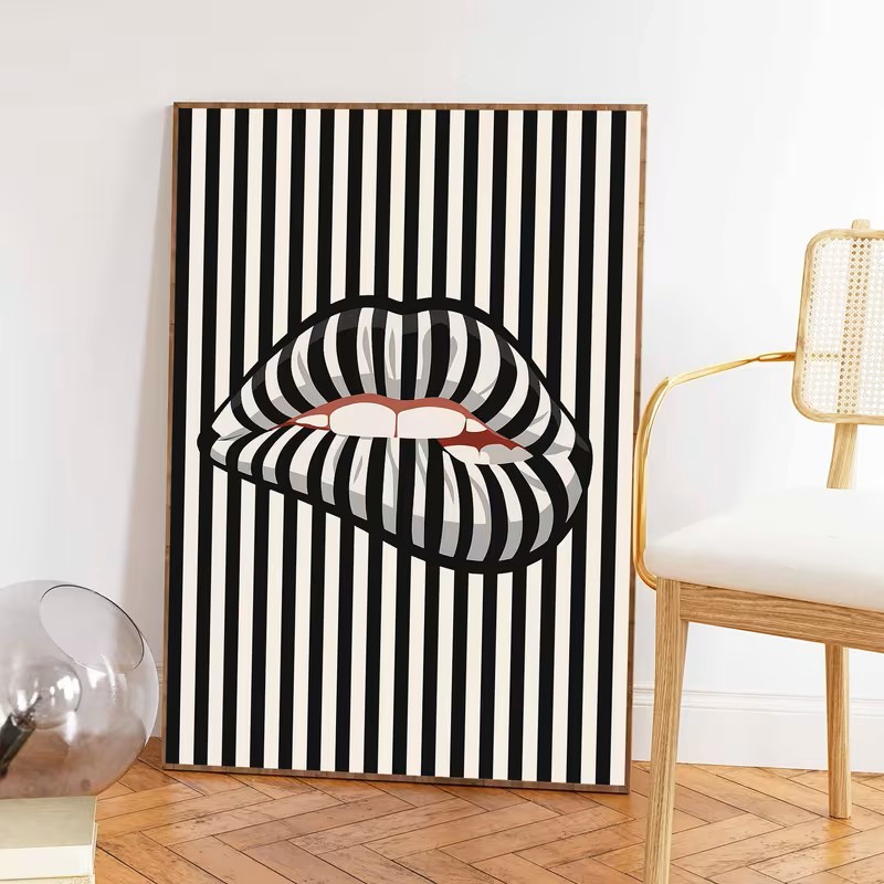 Simple and Abstract Striped Li - Interior Design Modern ulasan dan harga