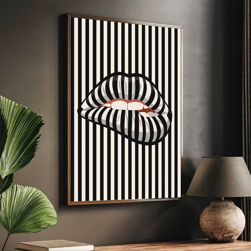 Simple and Abstract Striped Li - Interior Design Modern ulasan dan harga