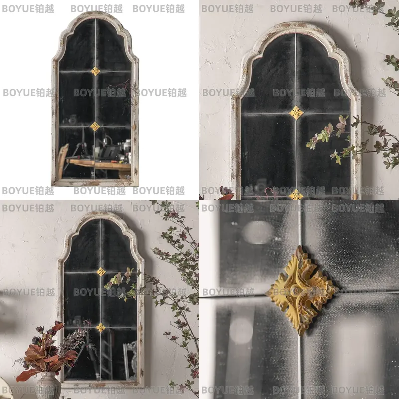 French Carved Wood Arched Floo - Arch Mirror Leaning ulasan dan harga