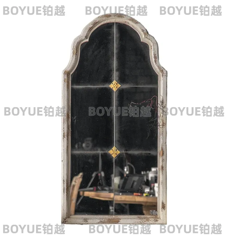 French Carved Wood Arched Floo - Arch Mirror Leaning ulasan dan harga