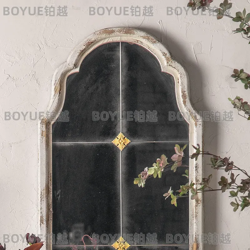 French Carved Wood Arched Floo - Arch Mirror Leaning ulasan dan harga