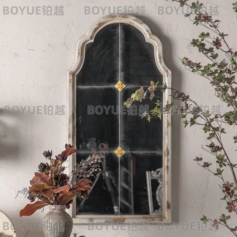 French Carved Wood Arched Floo - Arch Mirror Leaning ulasan dan harga