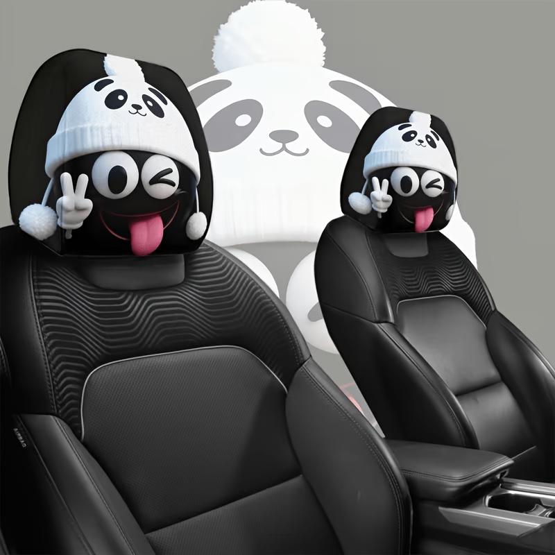 1/2 Pcs Car Headrest Covers, C - Interior Design Emoji ulasan dan harga