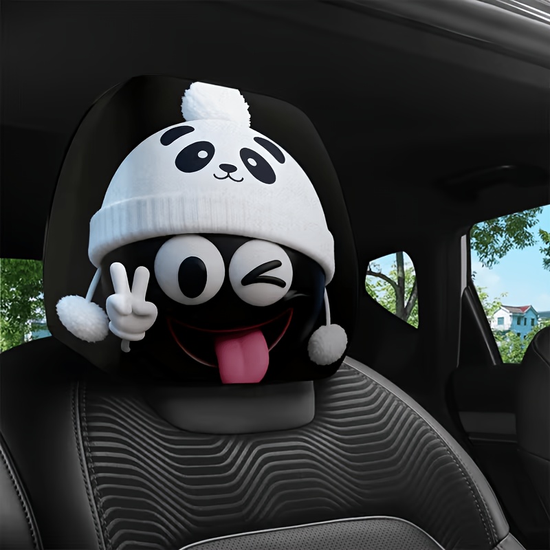1/2 Pcs Car Headrest Covers, C - Interior Design Emoji ulasan dan harga