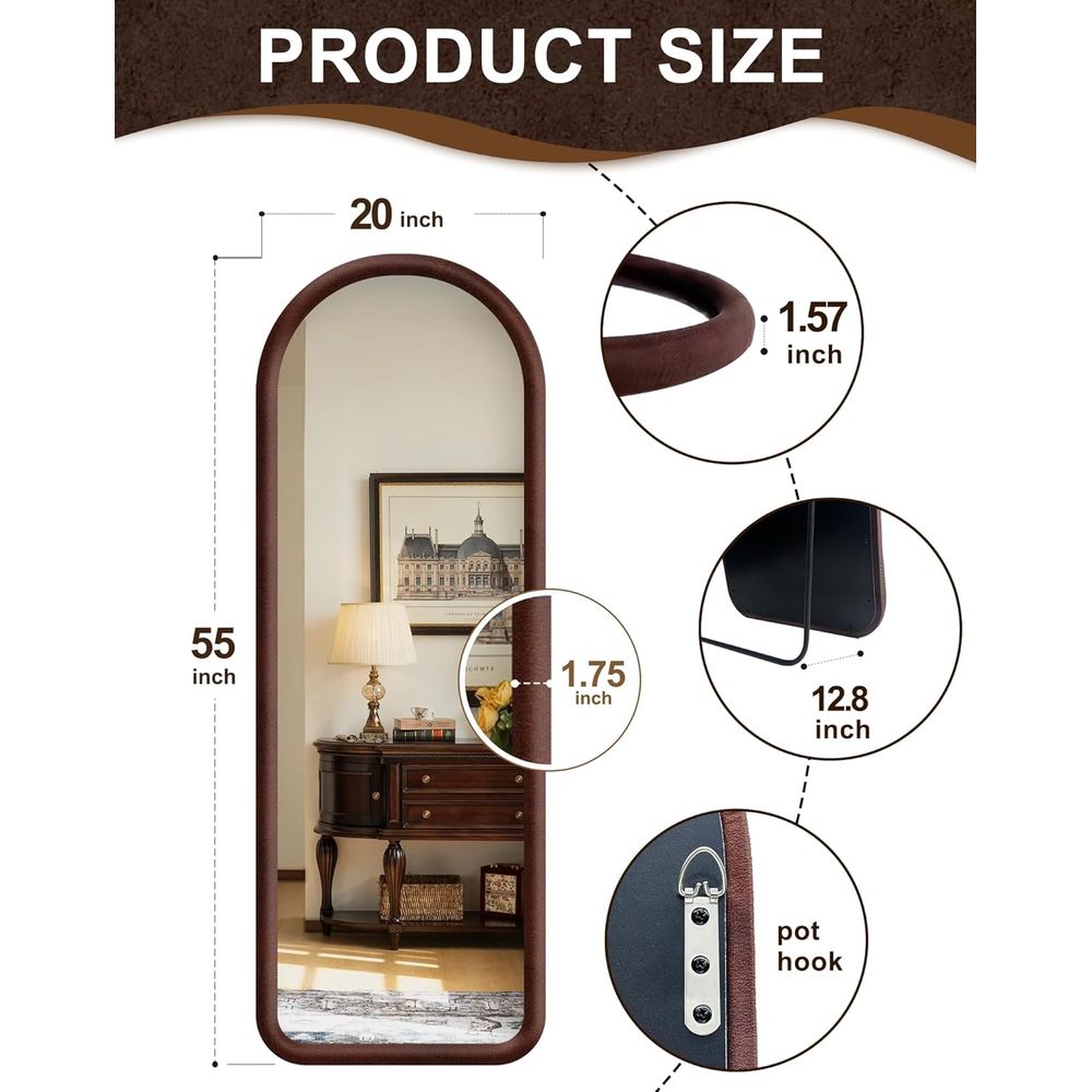 Arched ull Length Mirror, ree  - Arch Mirror Leaning ulasan dan harga
