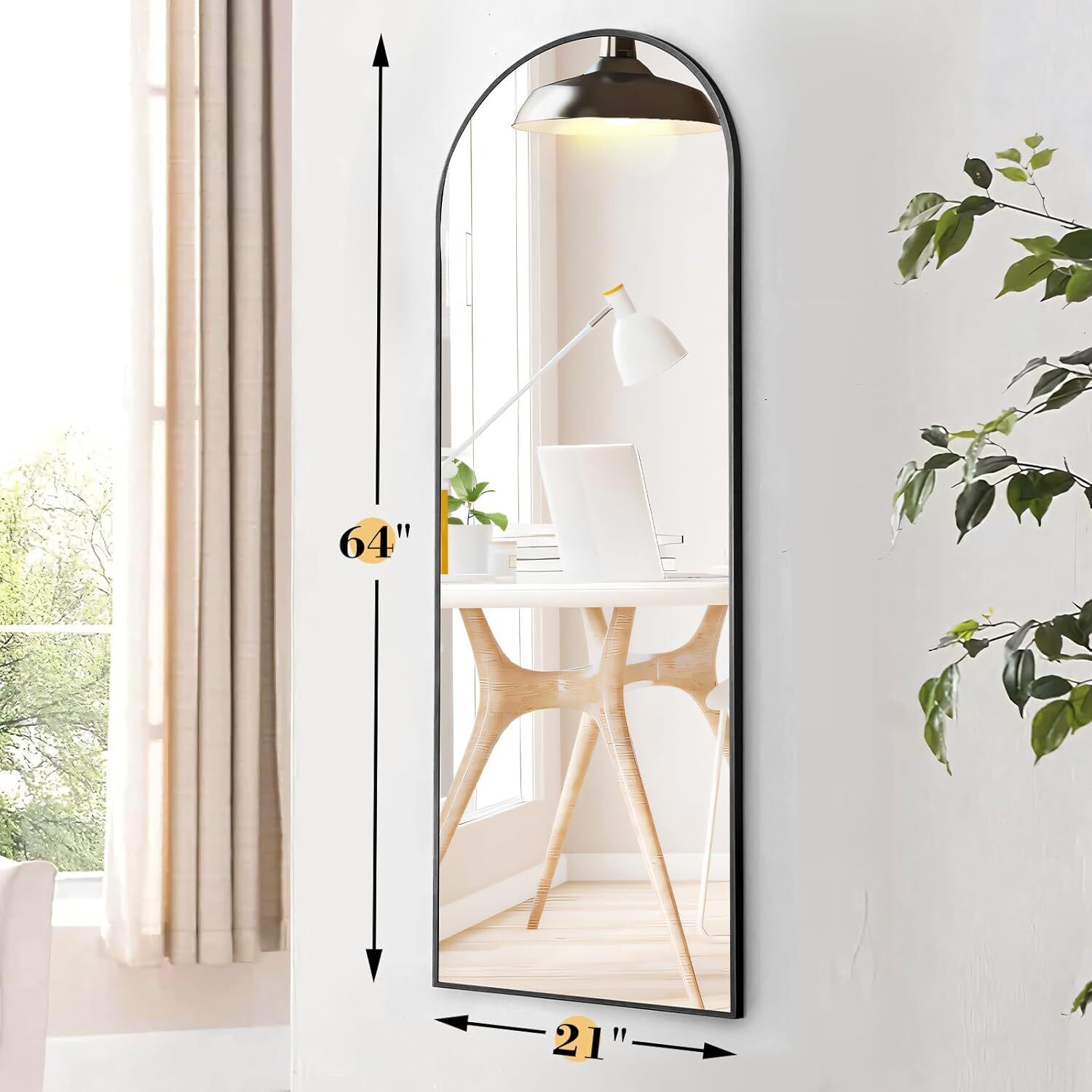 Standing Arched Mirror Full Le - Arch Mirror Leaning ulasan dan harga