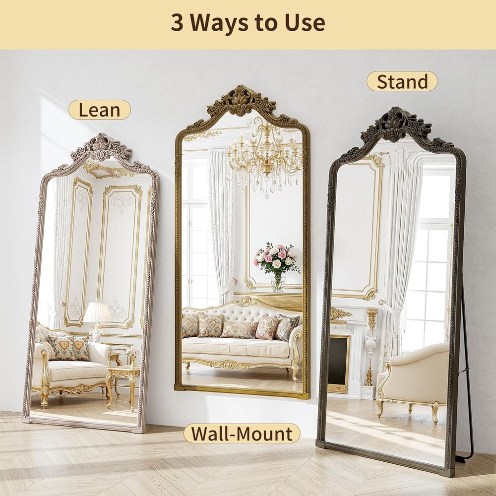 Wall Mount Arched ull Length M - Arch Mirror Leaning ulasan dan harga